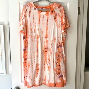 Creamsicle Tie-Dye T-Shirt Dress